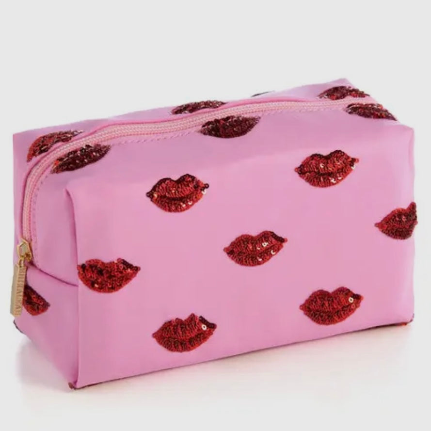 Kissy Sequin Cosmetic Pouch