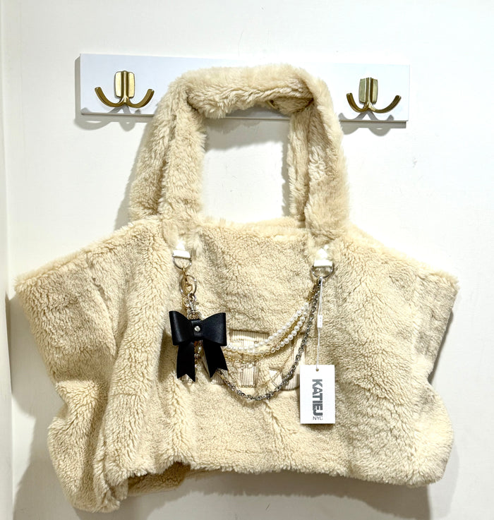 Katie J NYC PADDIE XL SHERPA TOTE BAG