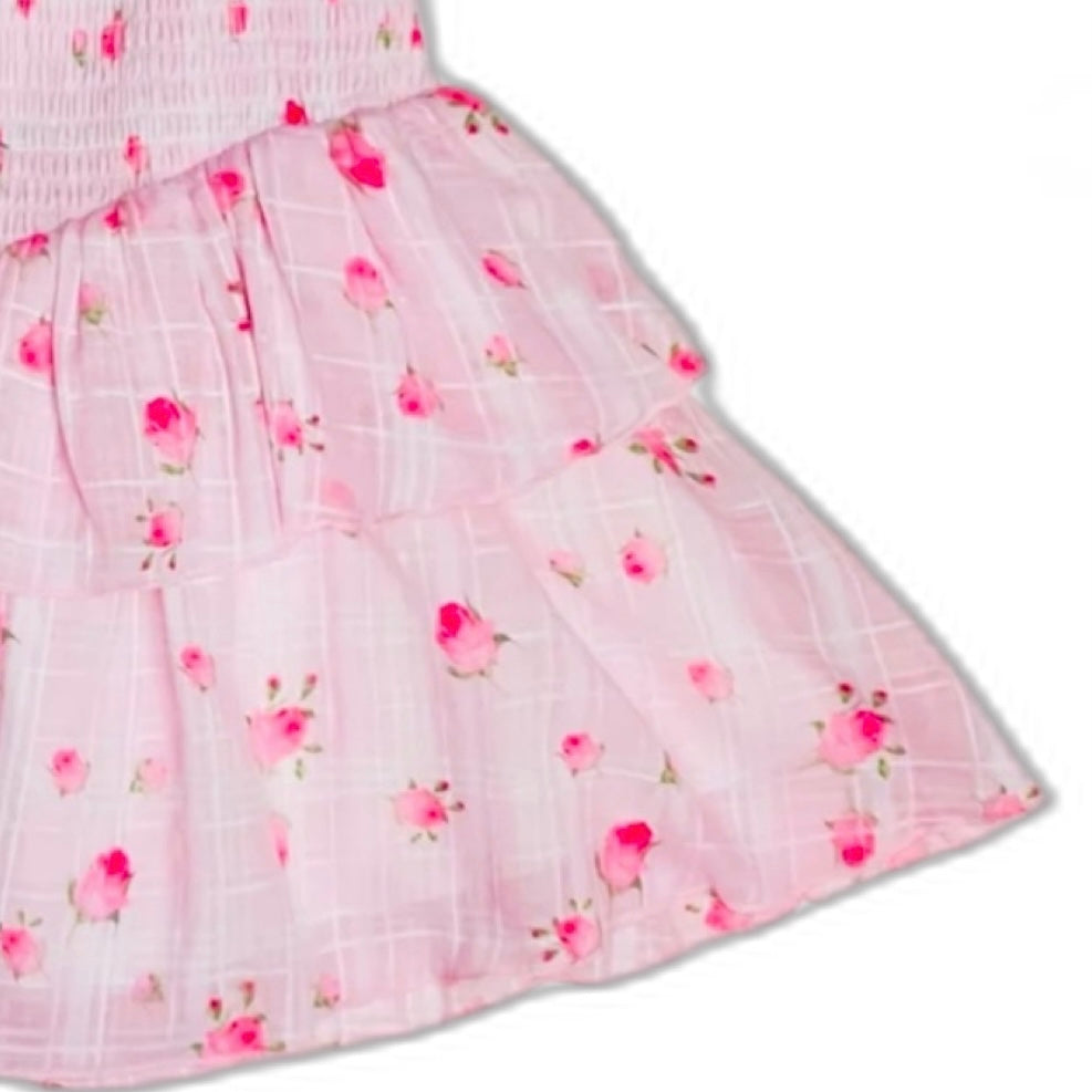 Katie J NYC  Tween Delilah Dress - Pink Rosebud Plaid