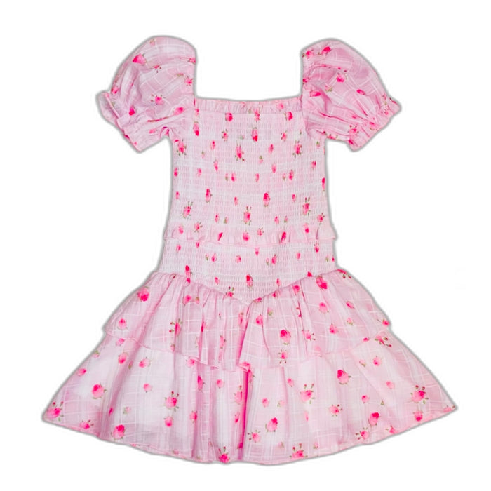 Katie J NYC  Tween Delilah Dress - Pink Rosebud Plaid