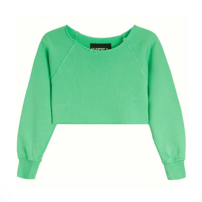 Katie J NYC Junior Shane Off Shoulder Crop Sweatshirt