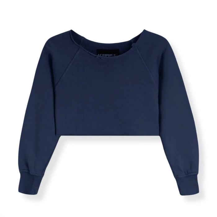 Katie J NYC Junior Shane Off Shoulder Crop Sweatshirt