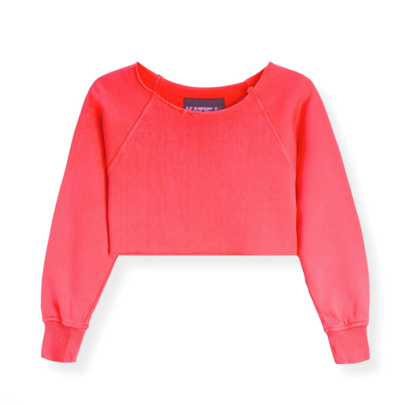 Katie J NYC Junior Shane Off Shoulder Crop Sweatshirt