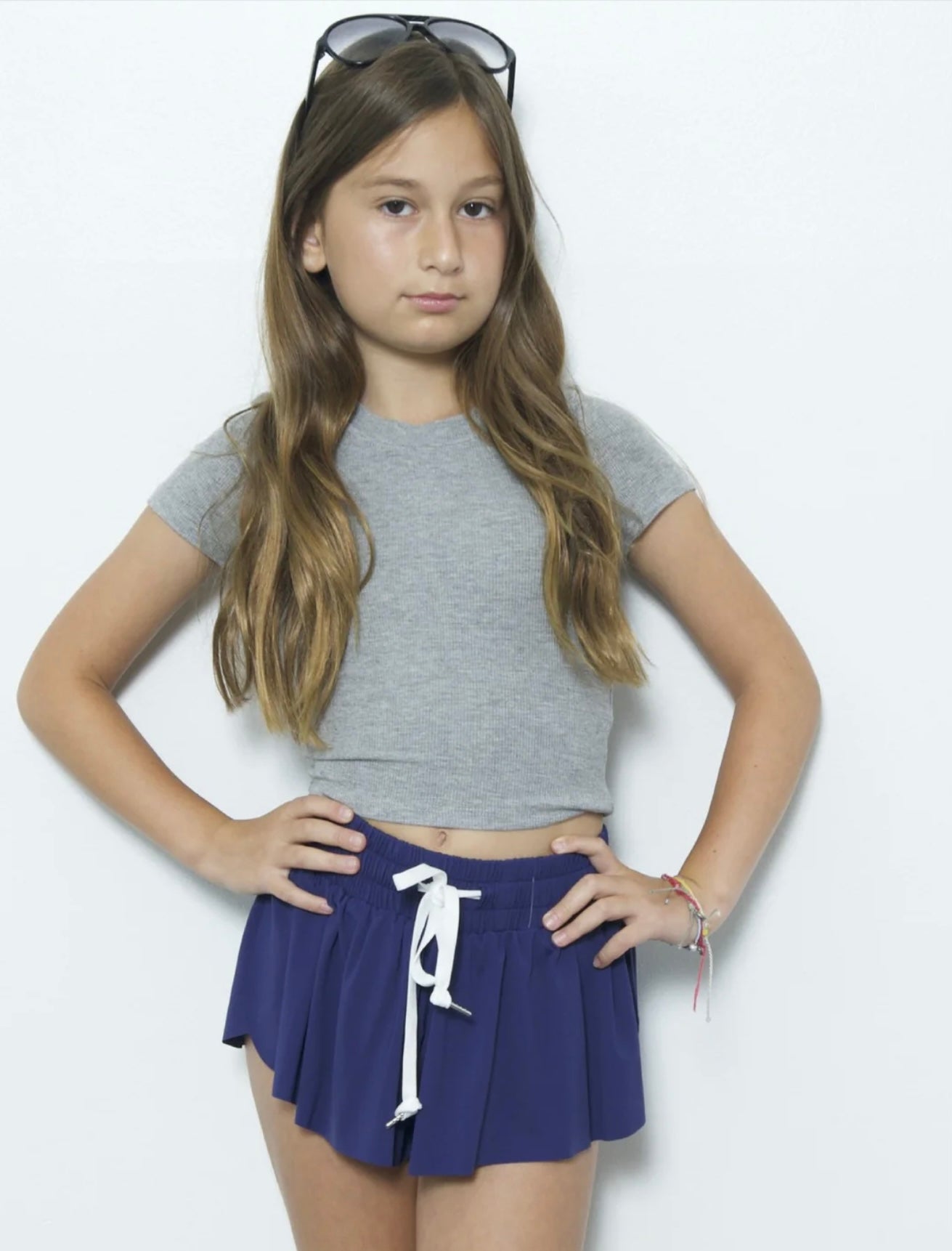 Katie J NYC  Junior Farrah Shorts - Evening Blue