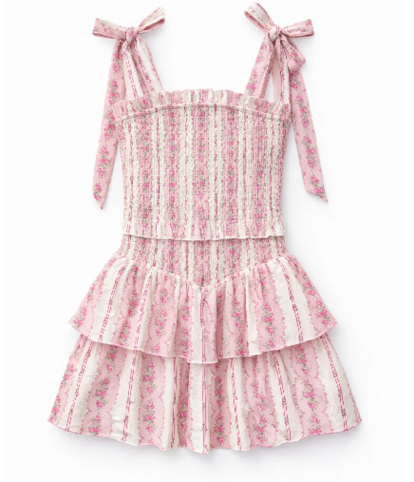 Katie J NYC  Girls/Tween Emerson Dress - Baby Pink Cottage Stripe