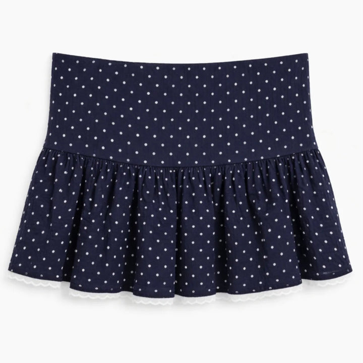 Katie J NYC  Girls/Tween Clarke Skirt - Evening Blue/ White Micro Dot