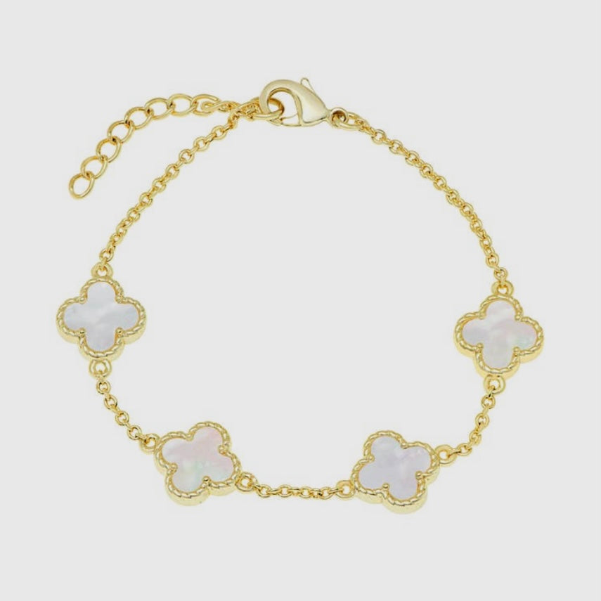 Mother of Pearl Clover Bracelet