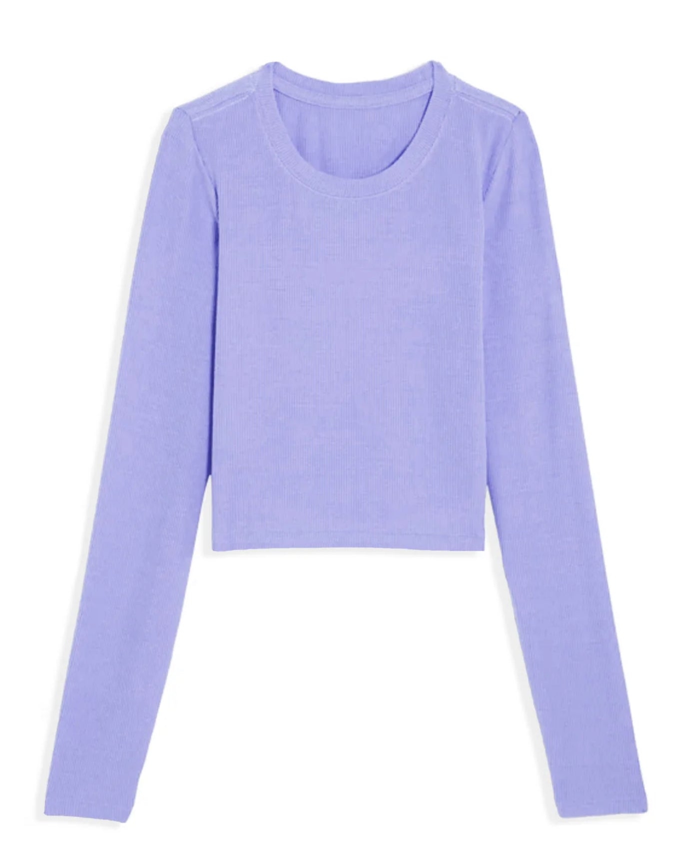 Katie J NYC Girls Tween Livi Long Sleeve Tee Ribbed Tee 2.0 (LONGER) - Lavender