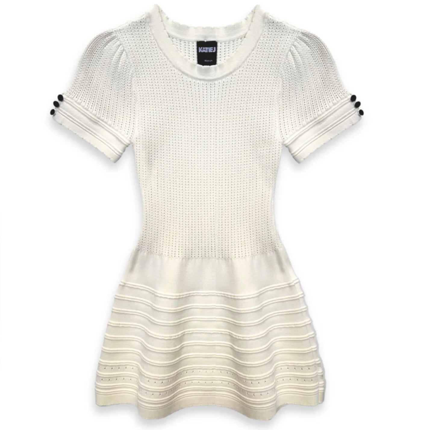 Katie J NYC  Girls Tween Abigail Dress - Cream & Black