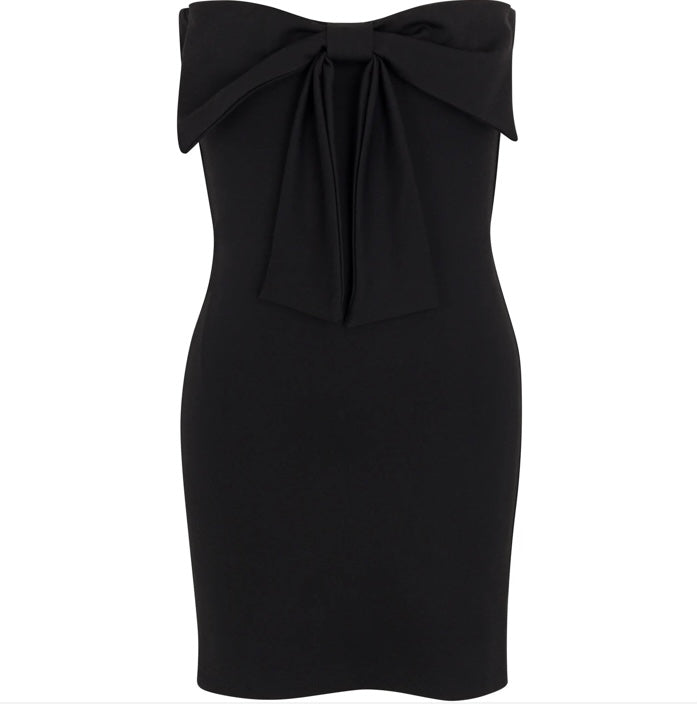 Gold Rush NYC Teddie Bow Dress - Black