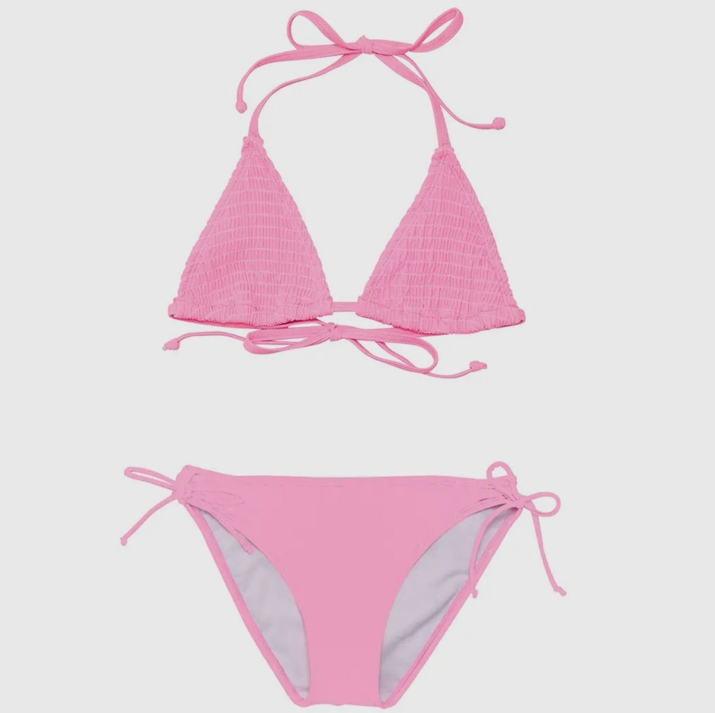 Snapper Rock Tween Pink Shirred Triangle Bikini