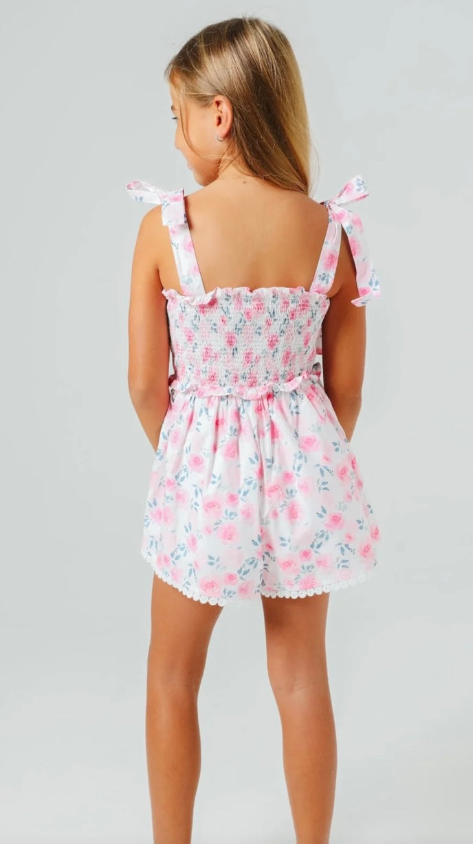 Summer Loving Shellona Romper in Pink Floral