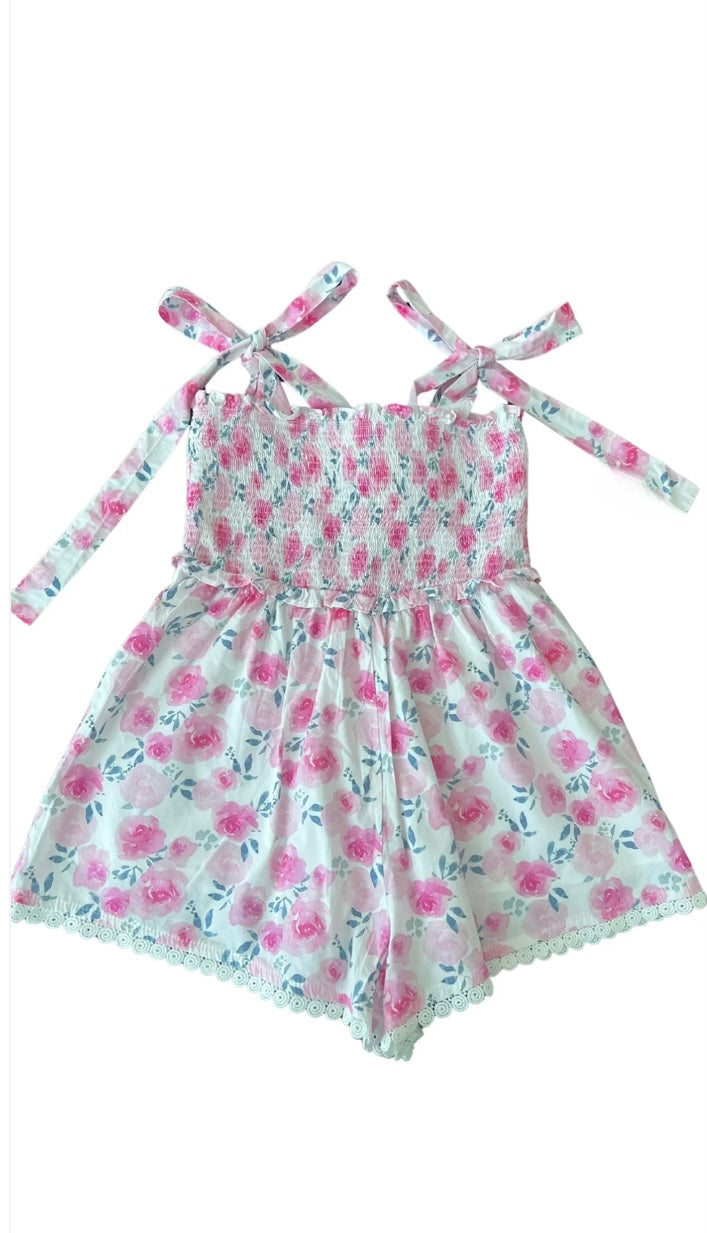 Summer Loving Shellona Romper in Pink Floral