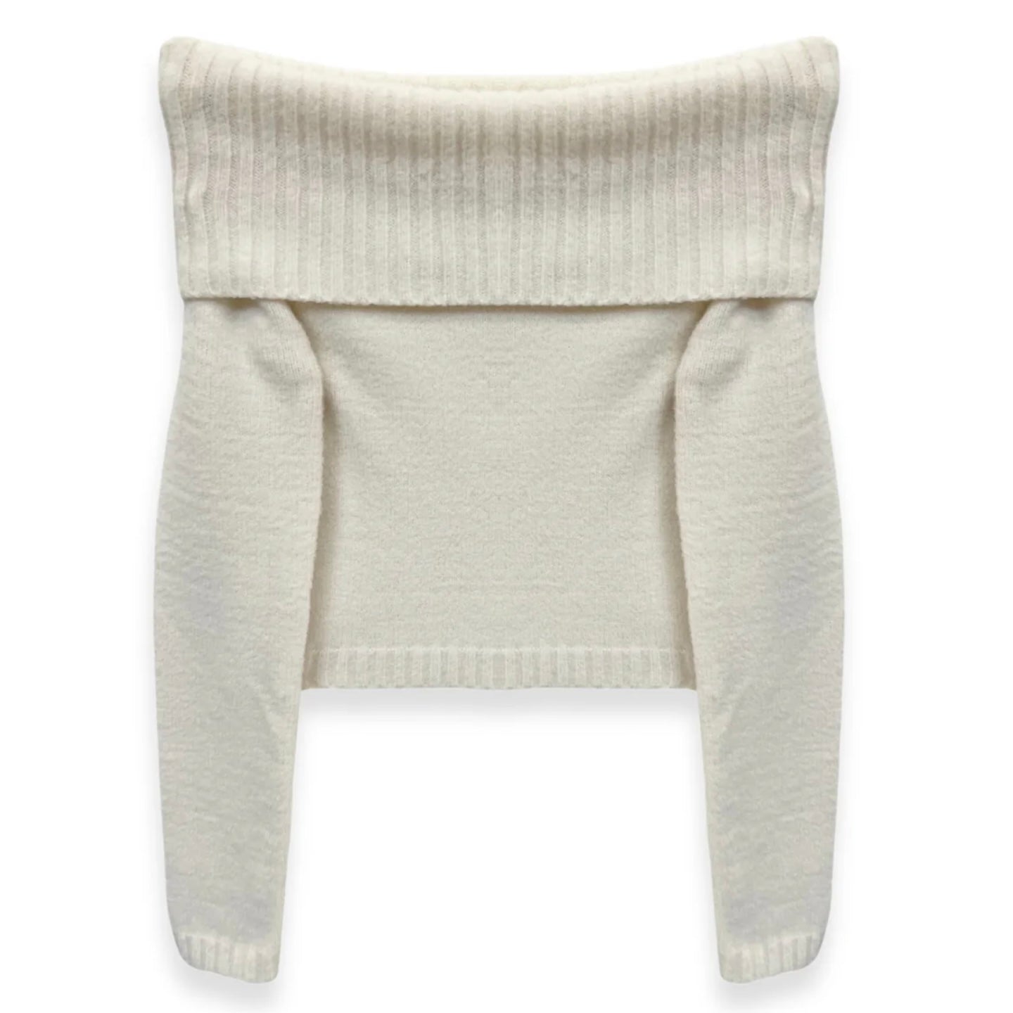 Katie J NYC Tween Nikki Off Shoulder Sweater - Cream & Black