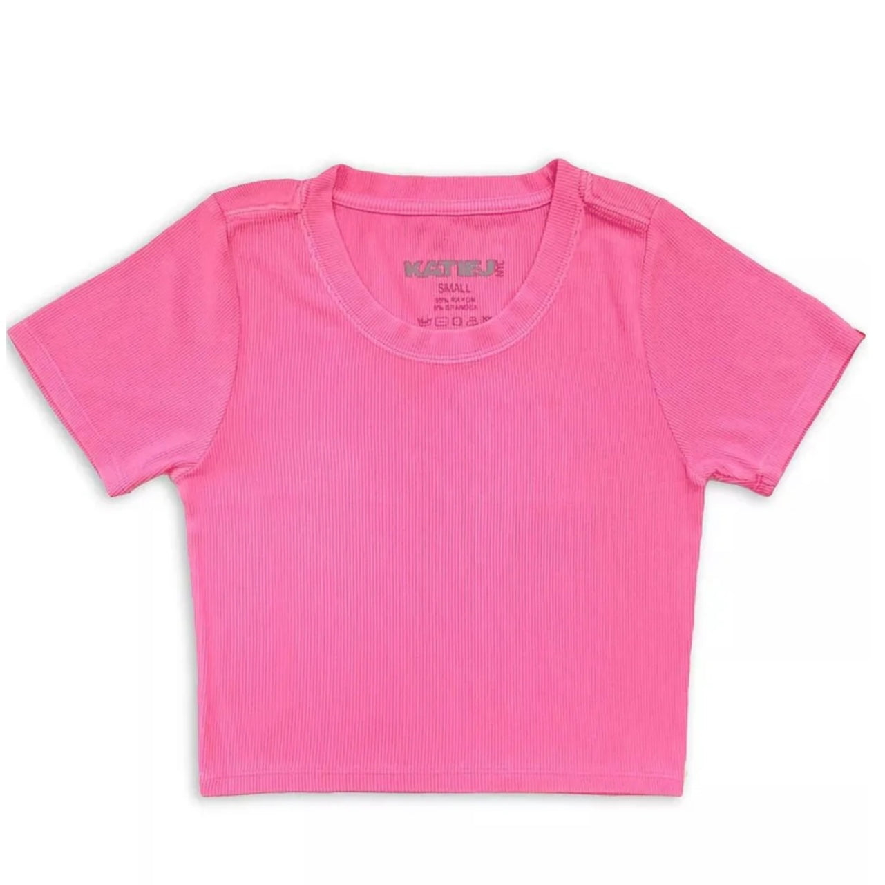 Katie J NYC Girls Tween Livi Ribbed Short Sleeve Tee