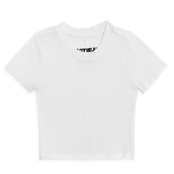 Katie J NYC Juniors Livi Ribbed Short Sleeve Tee