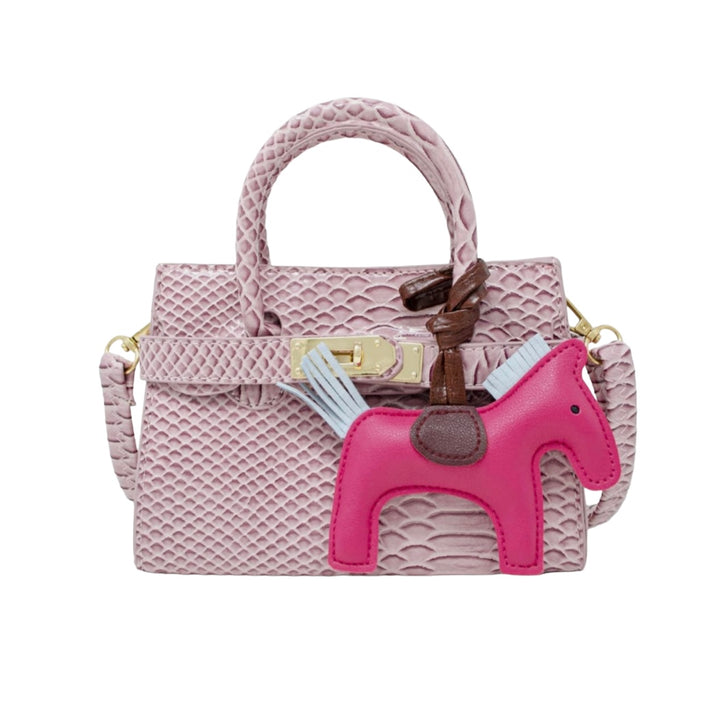 Patent Croc Pony Handbag