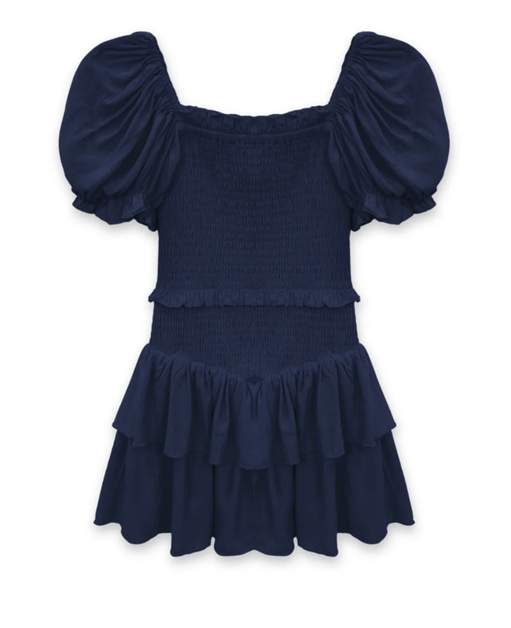 Katie J NYC Juniors Lainey Solid Dress -  Evening Blue