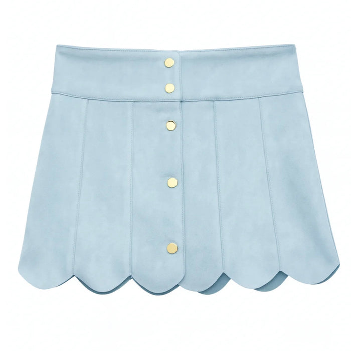 Katie J NYC Girls Tween Autumn Skirt - Glacier Blue
