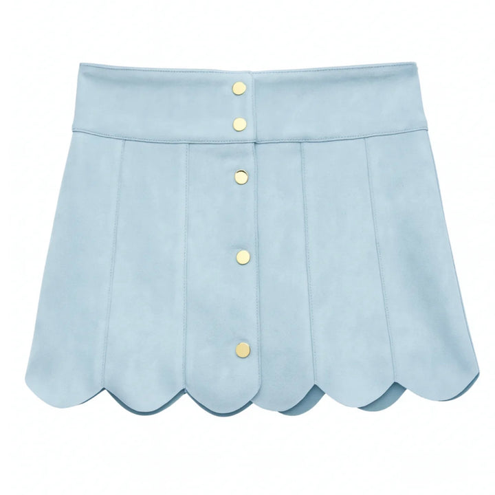 Katie J NYC Girls Tween Autumn Skirt - Glacier Blue