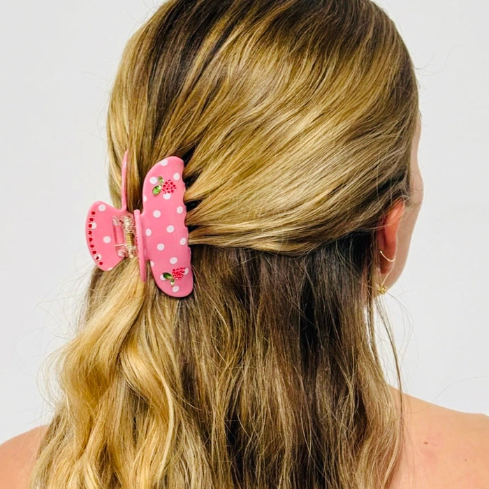 Emi Jay Sweetheart Clip in Lychee Berry Dot