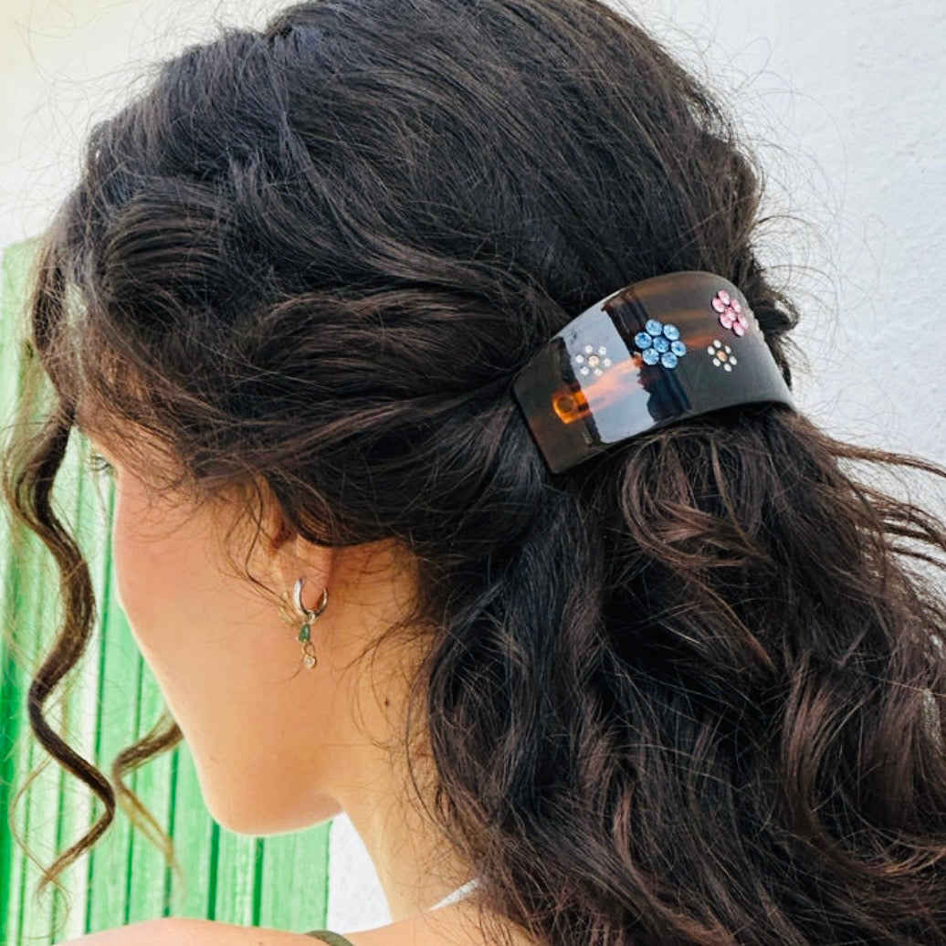 Emi Jay Ponytail Barrette in Tortoise Daisy