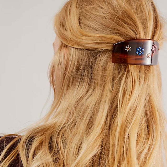 Emi Jay Ponytail Barrette in Tortoise Daisy