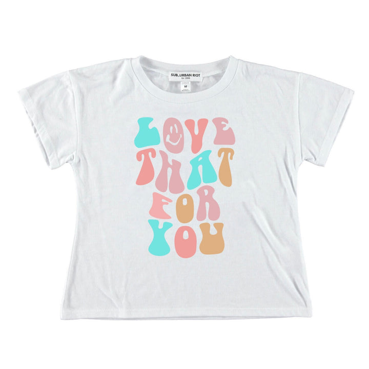Suburban Riot Girls Tween “Love That For You” Boxy Crop Tee