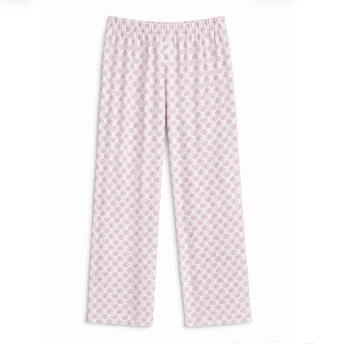 Katie J NYC  Girls Tween Marina Printed Pointelle Pant - Picot Edge Hearts