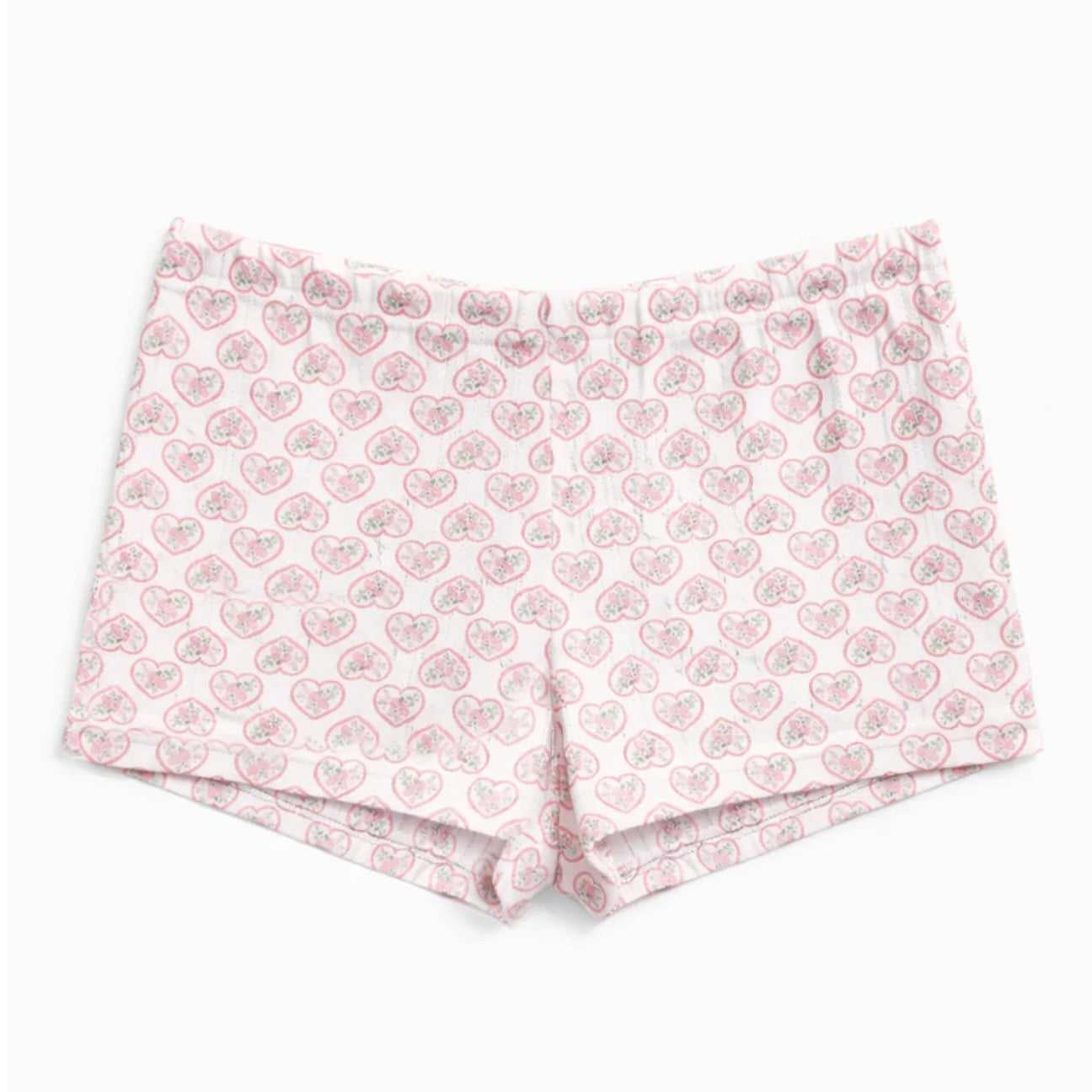 Katie J NYC  Juniors/Adult Marina Lounge Short - Picot Edge Hearts