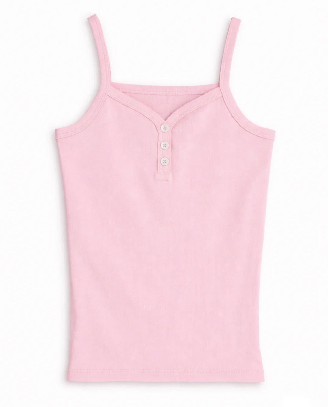 Katie J NYC Juniors/Adult Hailey Henley Tank - Pale Pink