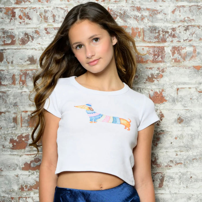 Katie J NYC  Girls Tween Dachsund “BABY” Tee