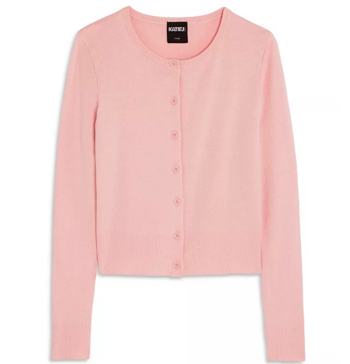 Katie J NYC Girls/Tween Jessie Cardi Sweater - Baby Blue, Baby Pink and Oatmeal
