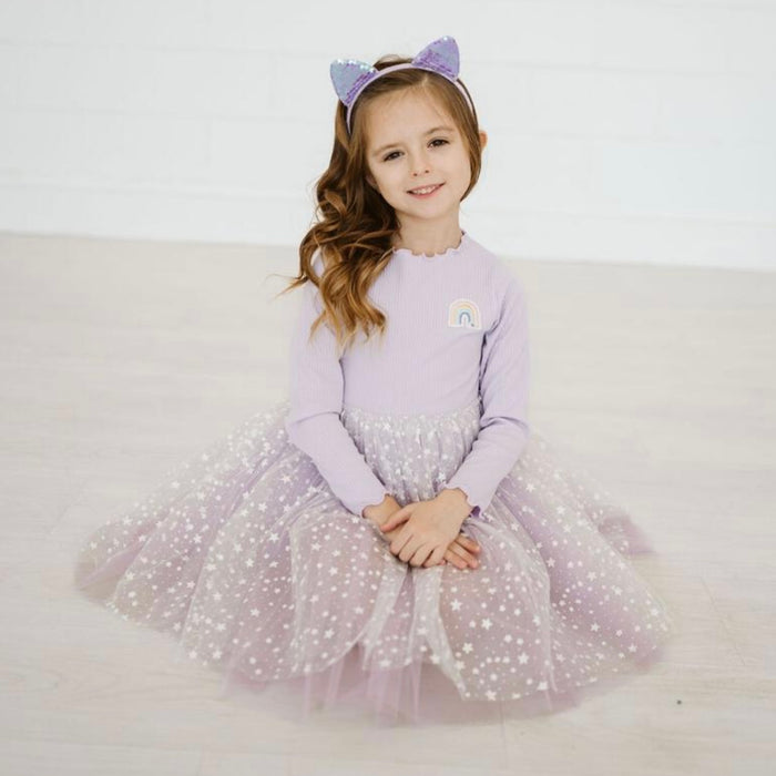 Patched Tutu Dress - Lilac