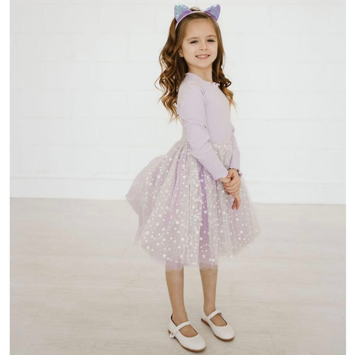 Patched Tutu Dress - Lilac