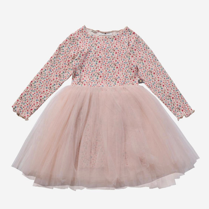 Vintage Floral Tutu Dress - Pink