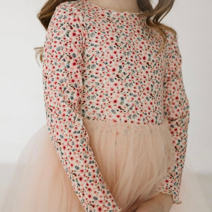 Vintage Floral Tutu Dress - Pink