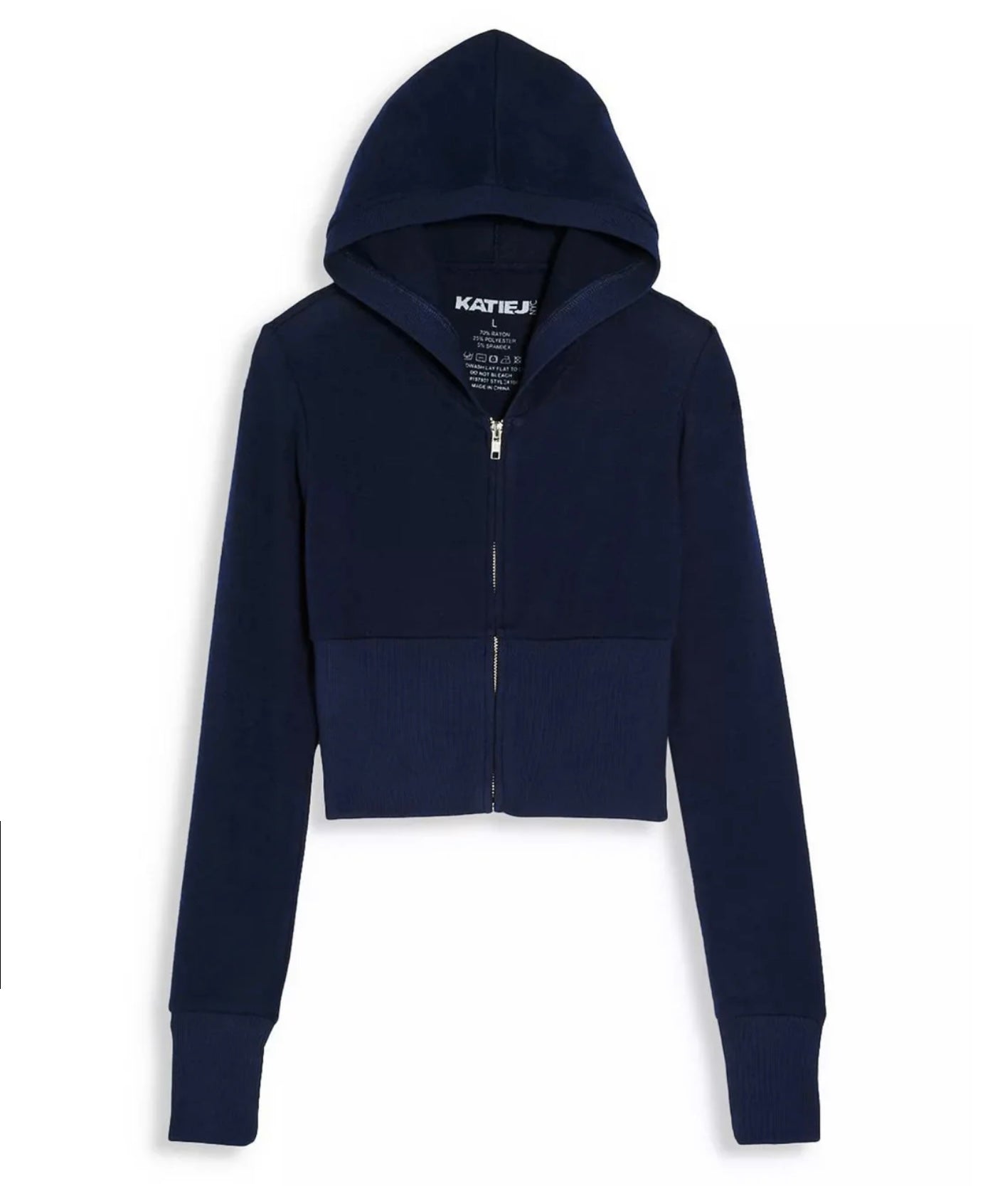 Katie J NYC Junior Drew Hacci Zip Hoodie & Pant - Grey & Navy