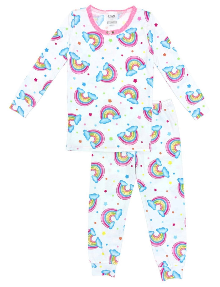 Esme - Rainbow & Stars Pajama Set