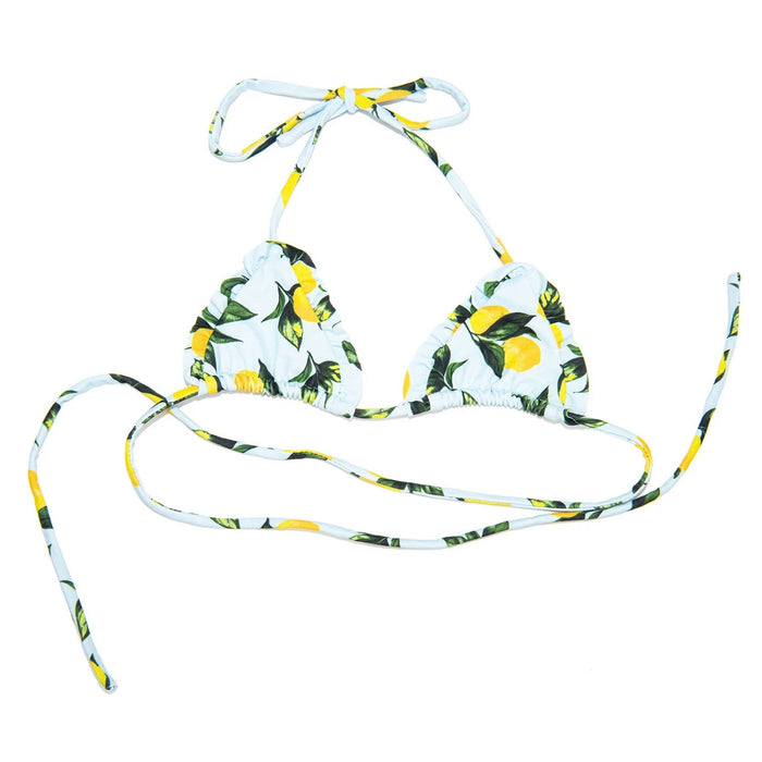 FBZ Flowers By Zoe - Girls/Tween Ruffle Bikini - Lemon Print2