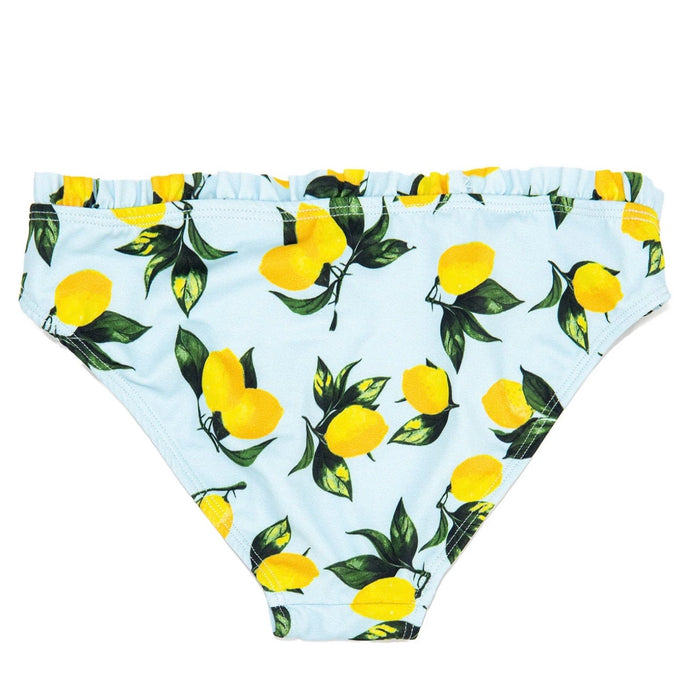 FBZ Flowers By Zoe - Girls/Tween Ruffle Bikini - Lemon Print2