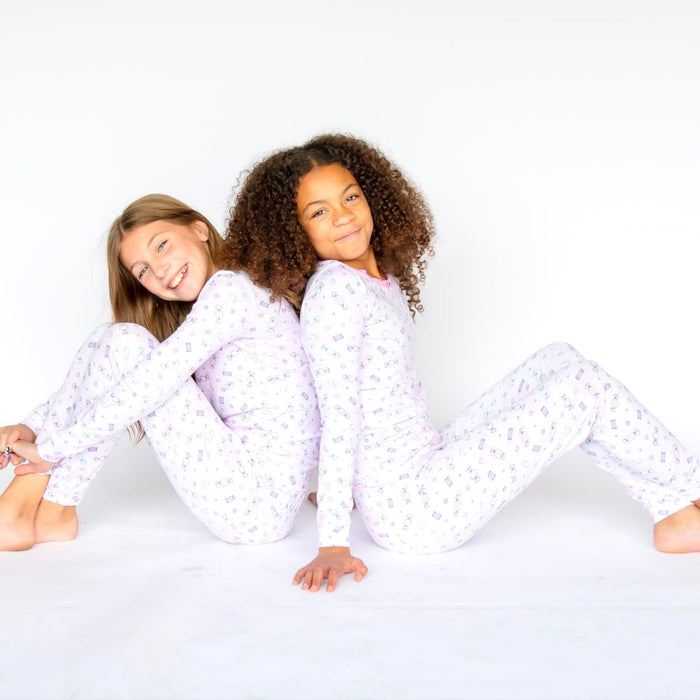 Esme - Girls Pink Candy Pajama Set