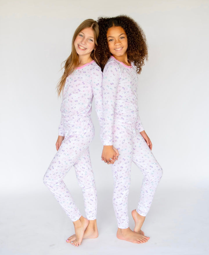Esme - Girls Pink Candy Pajama Set