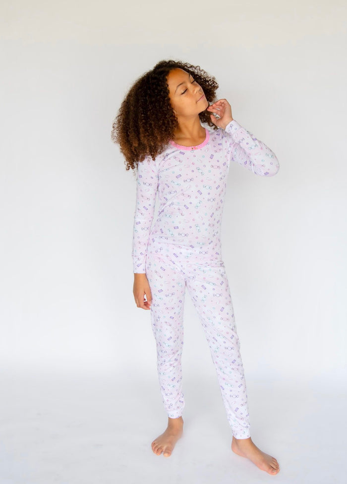 Esme - Girls Pink Candy Pajama Set