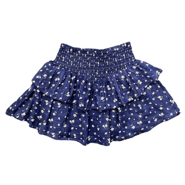 KATIE skirt ミニスカート blue flower