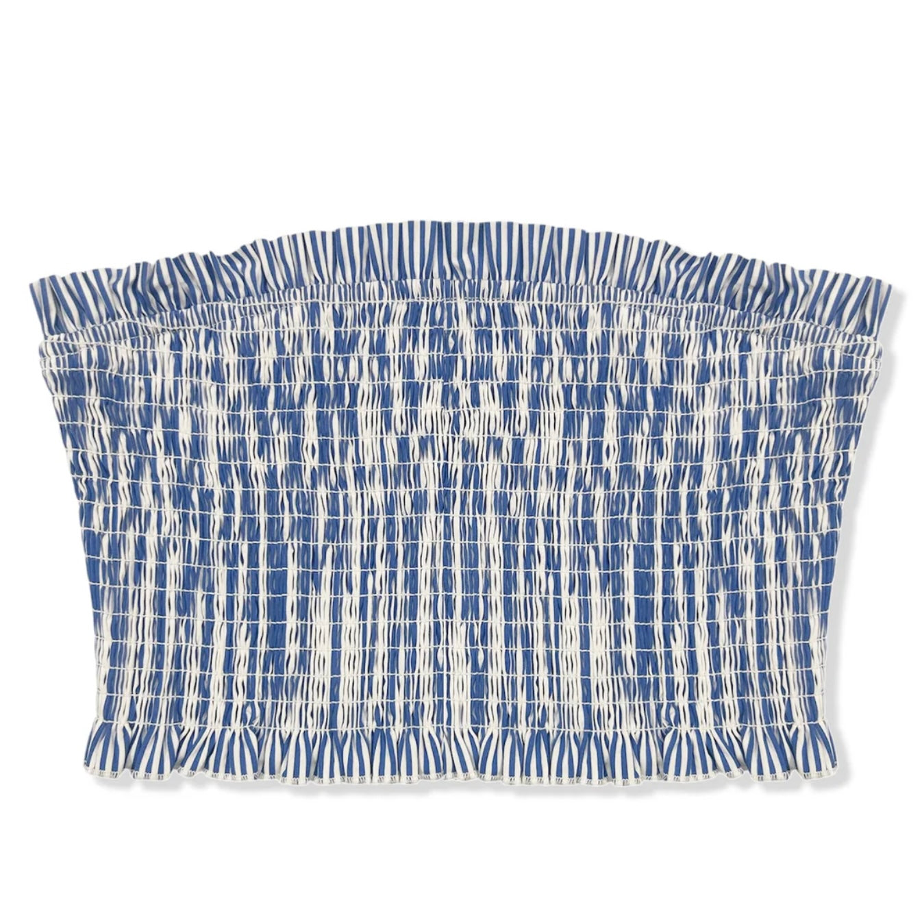 Katie J NYC Girls Juniors Bea Smocked Tube Top Blue White Stripe