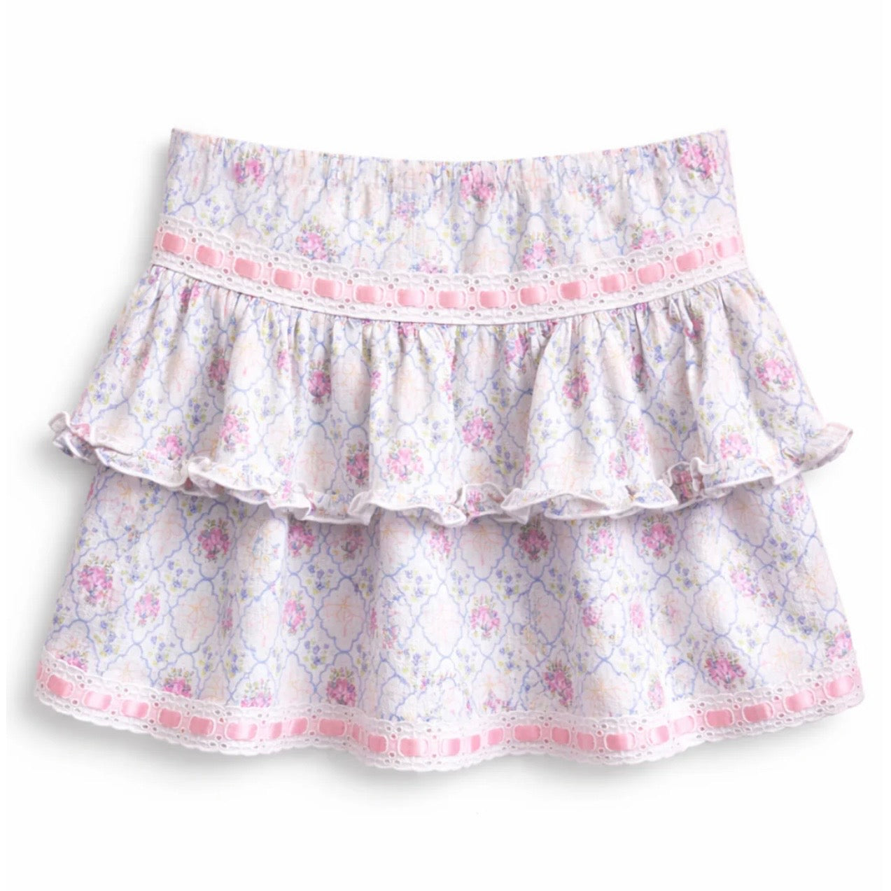 Katie J NYC Girls/Tween Julie Mini Skirt - Floral Bouquet