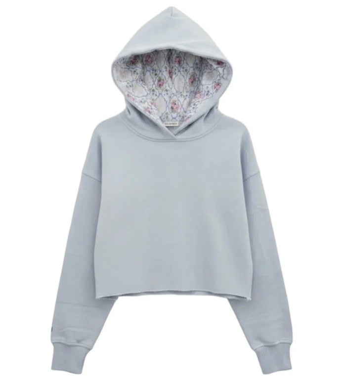 Katie J NYC Girls/Tween Tristan Hoodie - Baby Blue Floral Bouquet