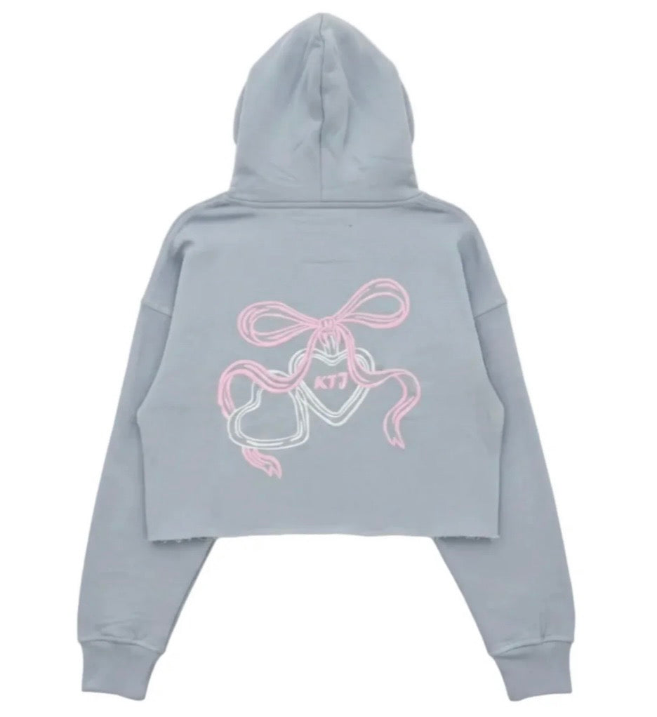 Katie J NYC Girls/Tween Tristan Hoodie - Baby Blue Floral Bouquet