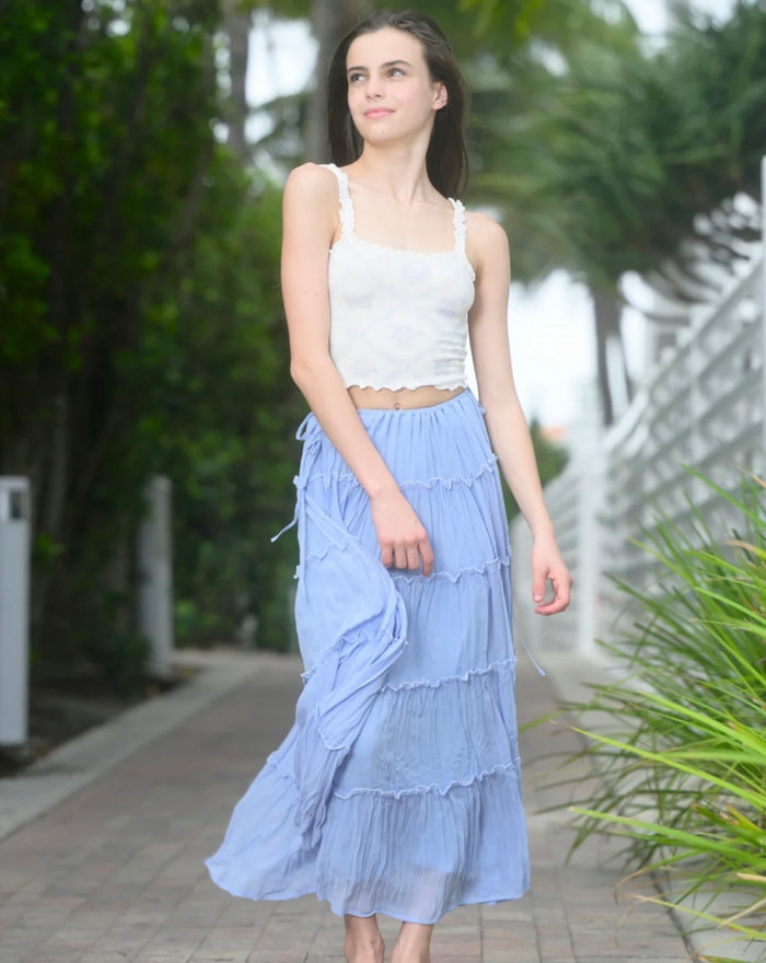 Katie J NYC  Girls/Tween Susan Tank - Lavender Butterfly